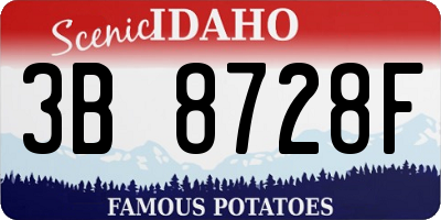 ID license plate 3B8728F
