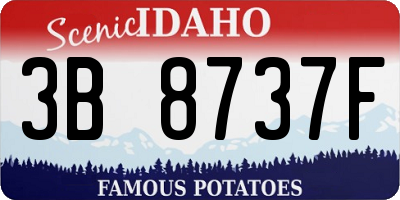ID license plate 3B8737F