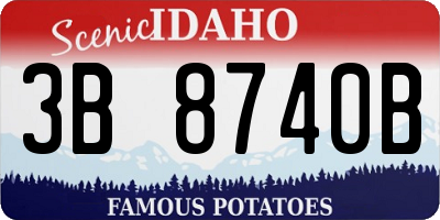 ID license plate 3B8740B