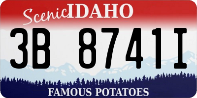 ID license plate 3B8741I