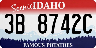 ID license plate 3B8742C