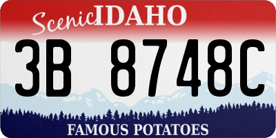 ID license plate 3B8748C