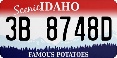 ID license plate 3B8748D