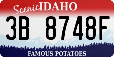 ID license plate 3B8748F