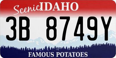 ID license plate 3B8749Y