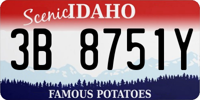 ID license plate 3B8751Y