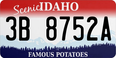 ID license plate 3B8752A