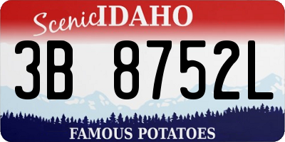 ID license plate 3B8752L