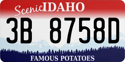ID license plate 3B8758D