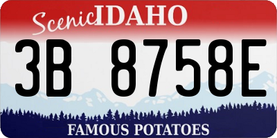 ID license plate 3B8758E