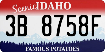ID license plate 3B8758F