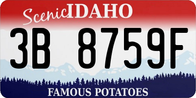 ID license plate 3B8759F