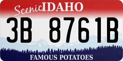 ID license plate 3B8761B