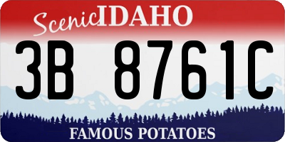 ID license plate 3B8761C
