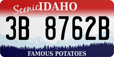 ID license plate 3B8762B