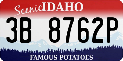 ID license plate 3B8762P