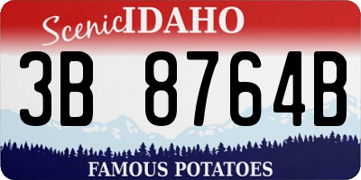 ID license plate 3B8764B