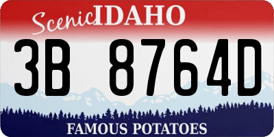 ID license plate 3B8764D
