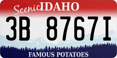 ID license plate 3B8767I