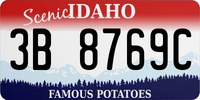 ID license plate 3B8769C