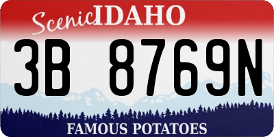 ID license plate 3B8769N