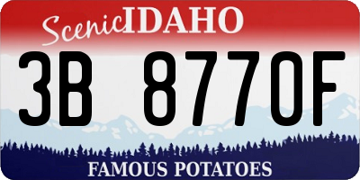ID license plate 3B8770F
