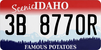 ID license plate 3B8770R