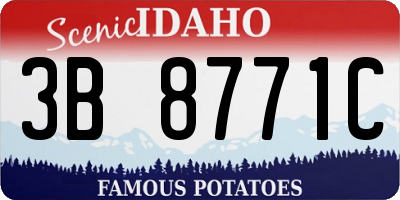 ID license plate 3B8771C
