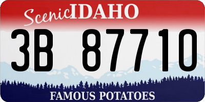 ID license plate 3B8771O