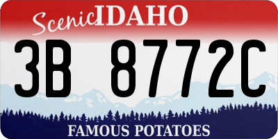 ID license plate 3B8772C