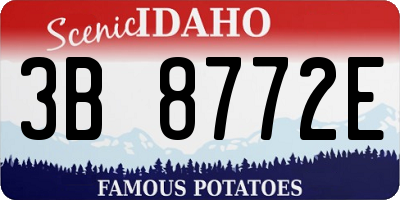 ID license plate 3B8772E