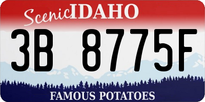 ID license plate 3B8775F