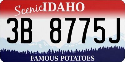 ID license plate 3B8775J