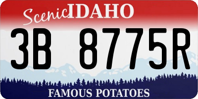 ID license plate 3B8775R