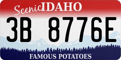 ID license plate 3B8776E