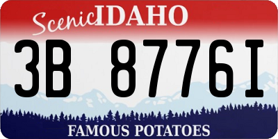 ID license plate 3B8776I