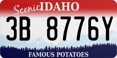 ID license plate 3B8776Y