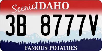 ID license plate 3B8777V