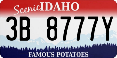 ID license plate 3B8777Y