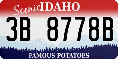 ID license plate 3B8778B
