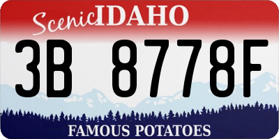 ID license plate 3B8778F