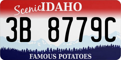 ID license plate 3B8779C