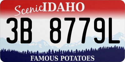 ID license plate 3B8779L