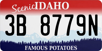ID license plate 3B8779N