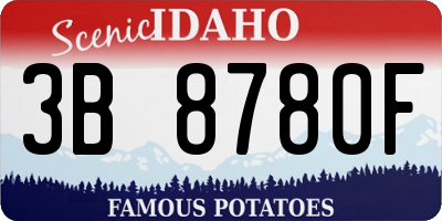 ID license plate 3B8780F