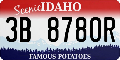 ID license plate 3B8780R