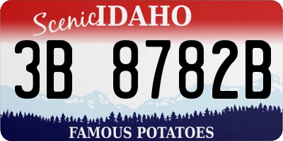 ID license plate 3B8782B