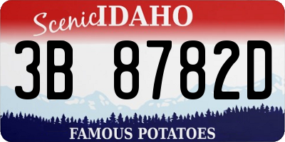 ID license plate 3B8782D