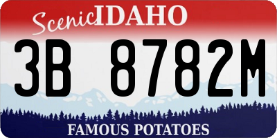 ID license plate 3B8782M