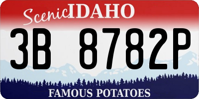 ID license plate 3B8782P